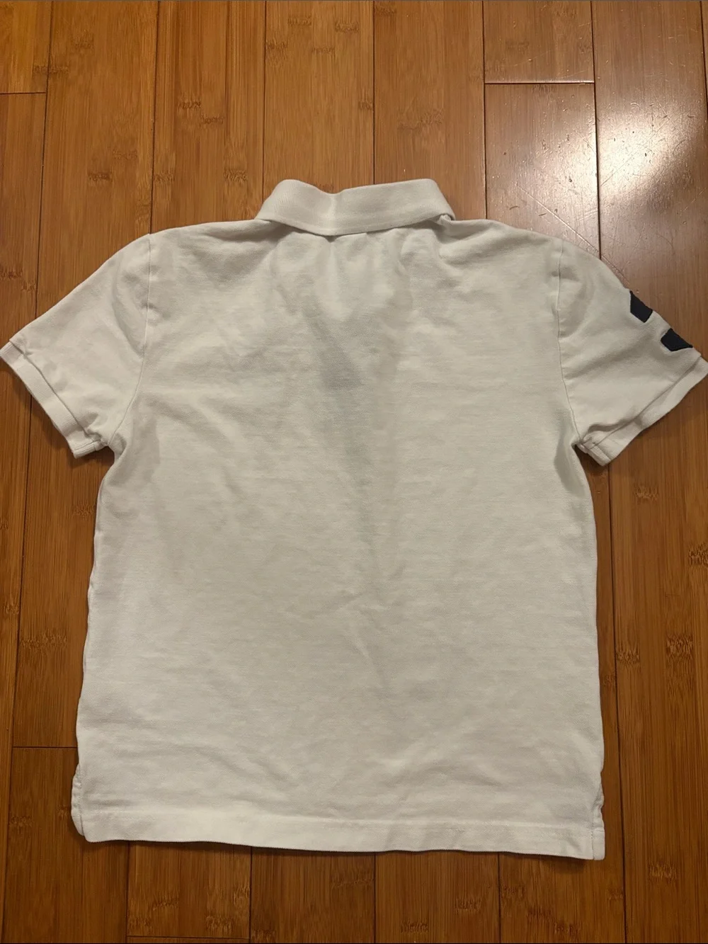U.S. Polo Assn. White Boys' Polo with Embroidered Player Patch